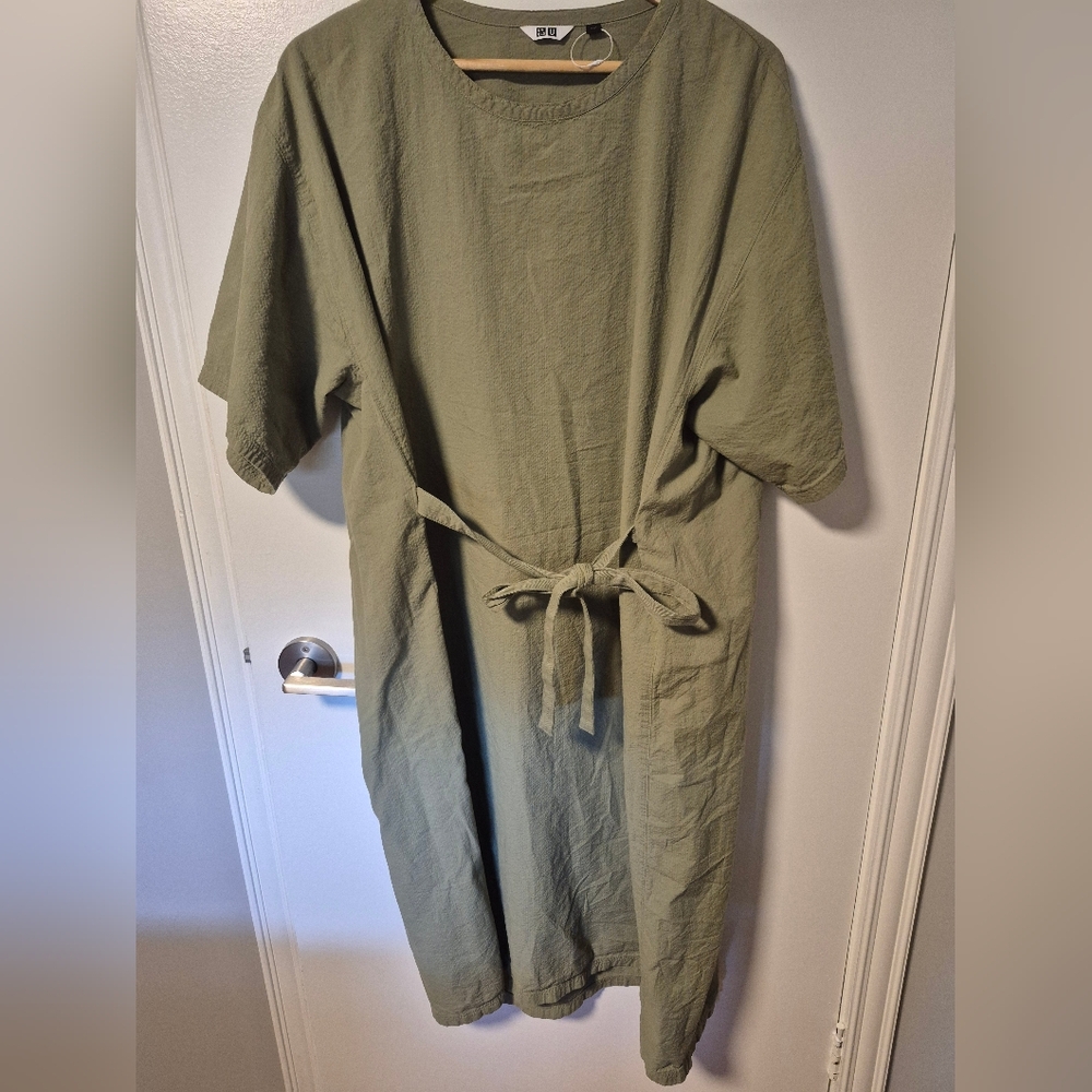 UNIQLO Sage Green Midi Dress